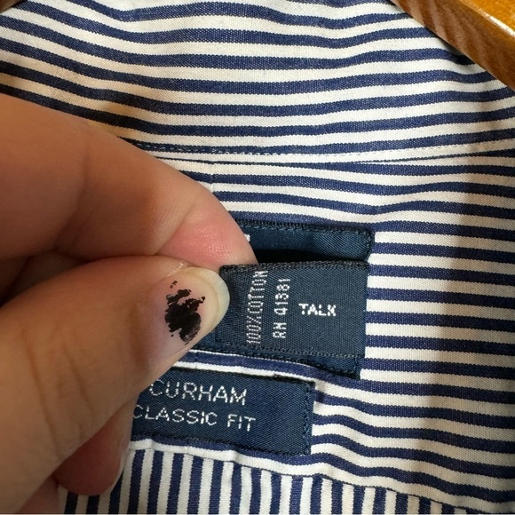 Polo Ralph Lauren Curham Classic Fit Striped Button Down Shirt Size Large - Picture 4 of 4